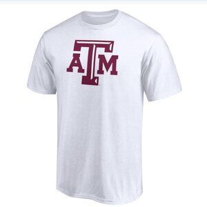 NWOT Unisex Texas A&M Aggies White Logo Fanatics T-Shirt - Size Large